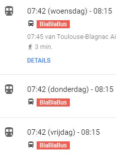 Overview of 1 BlaBlabus a day traveling the route